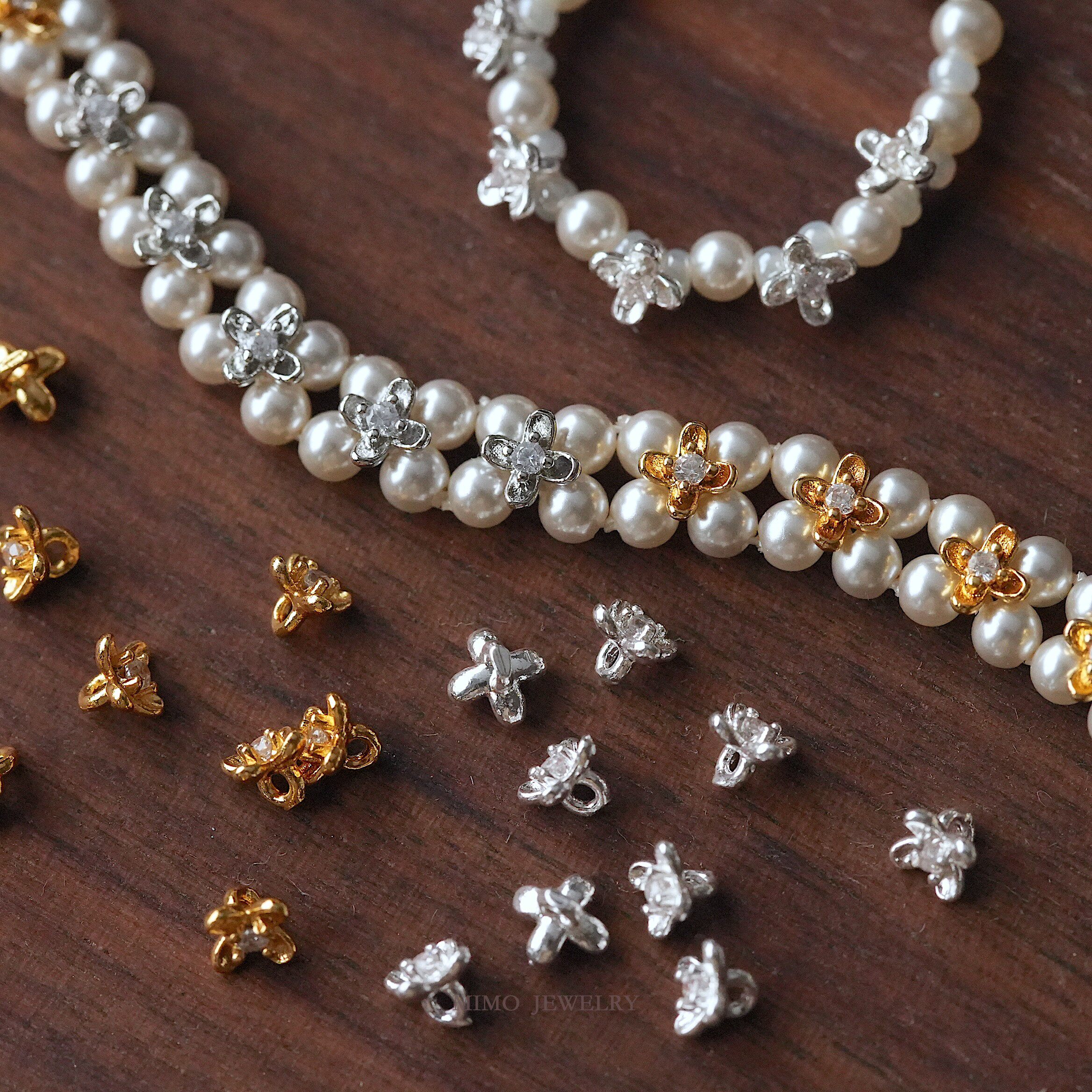 Flower Supply - 20PCS Gold Plated Brass Mini Zircon