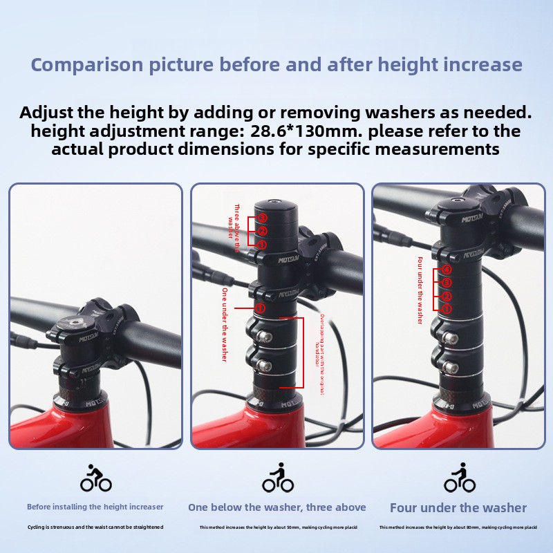 Aluminum alloy handlebar heigh - Stem Extender Tube 리뷰 및 가격