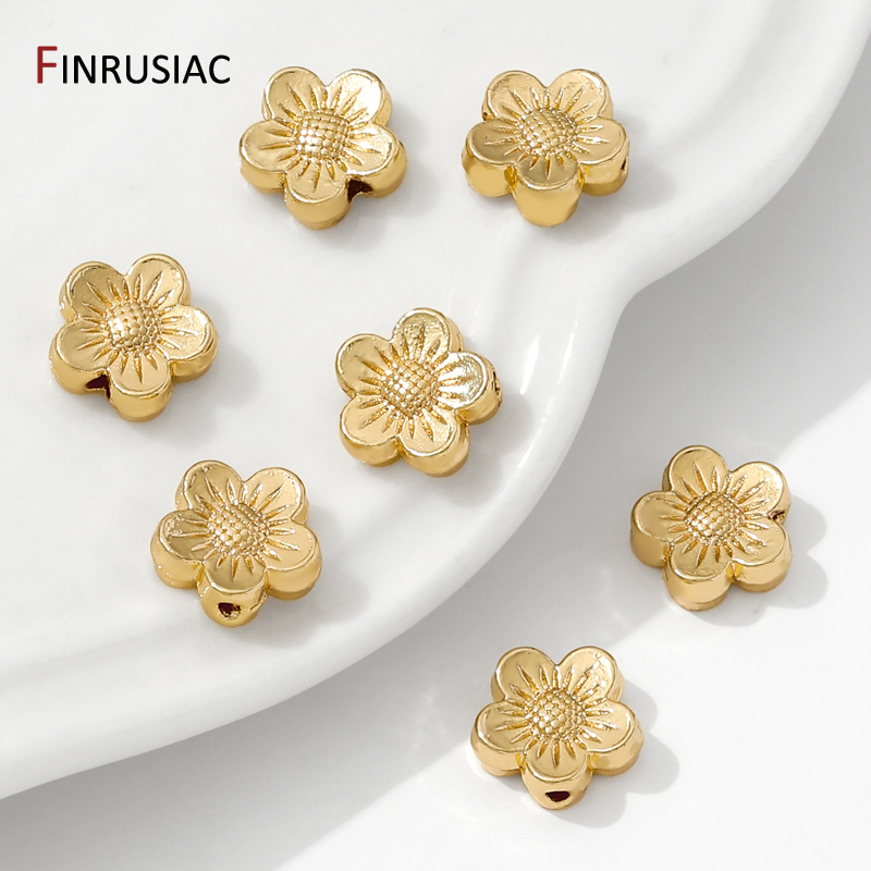 14K Gold Plated Brass Flower S - Flower Supply 리뷰 및 가격