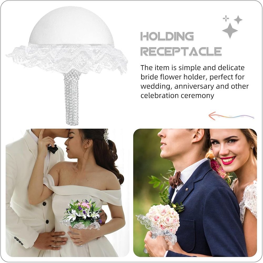 Sweet White Lace Foam Bouquet  - Bouquet Holder Foam 리뷰 및 가격