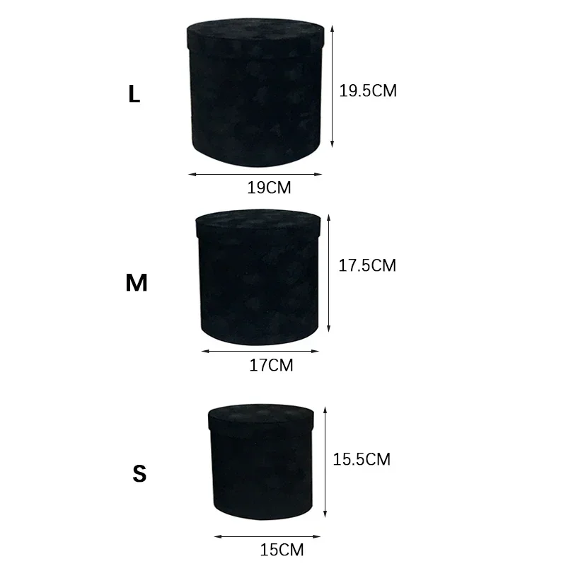 3Pcs/Set Velvet Gift Box Round - Florist Supply Buckets 리뷰 및 가격