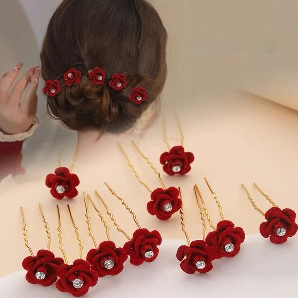 10Pcs Rose Hair Accessories We - Flower Supply 리뷰 및 가격