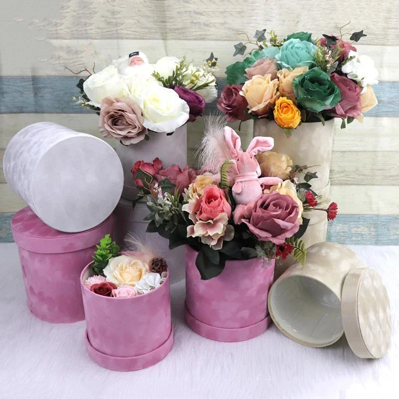 3Pcs/Set Round Shape Velvet Gi - Florist Supply Buckets 리뷰 및 가격