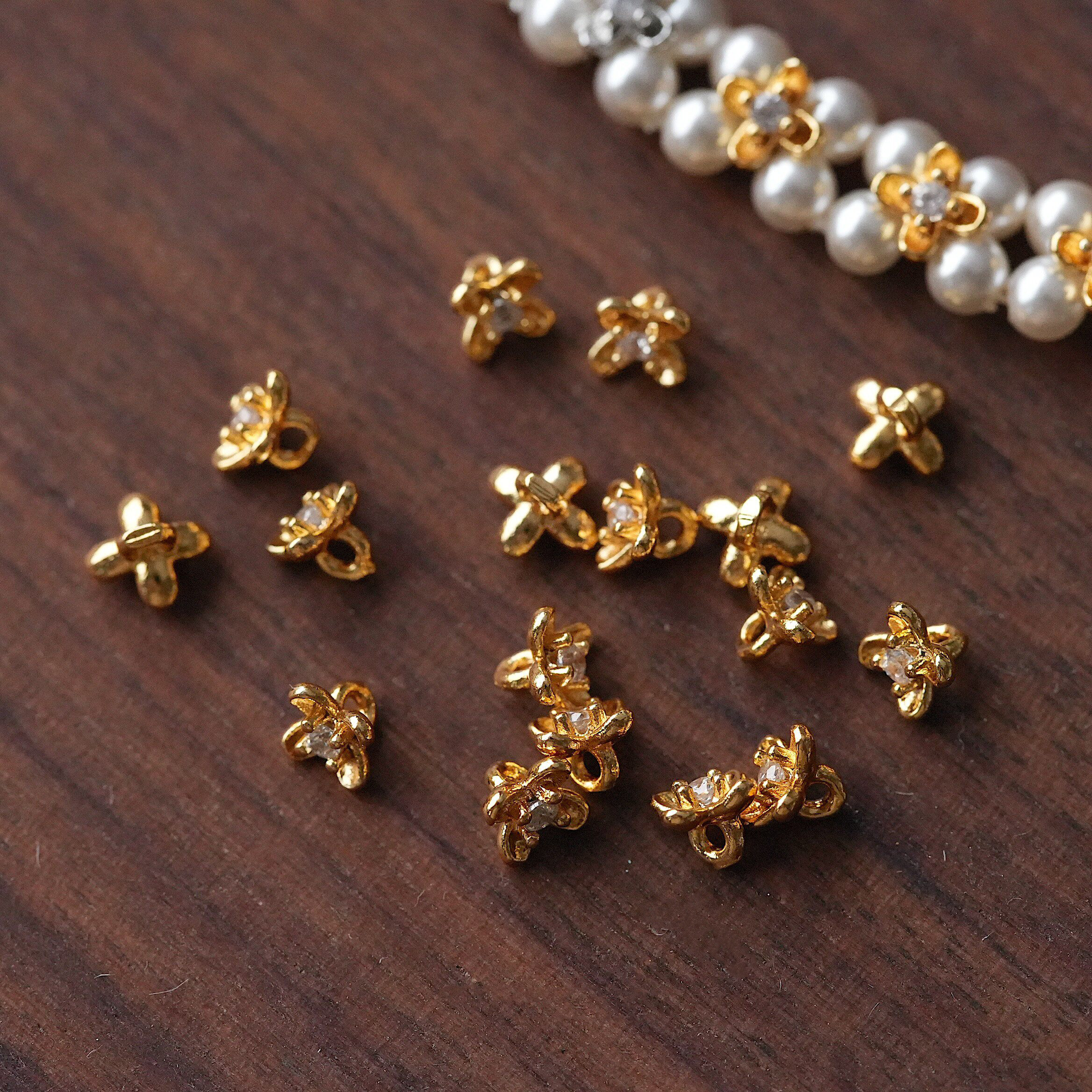 20PCS Gold Plated Brass Mini Z - Flower Supply 리뷰 및 가격