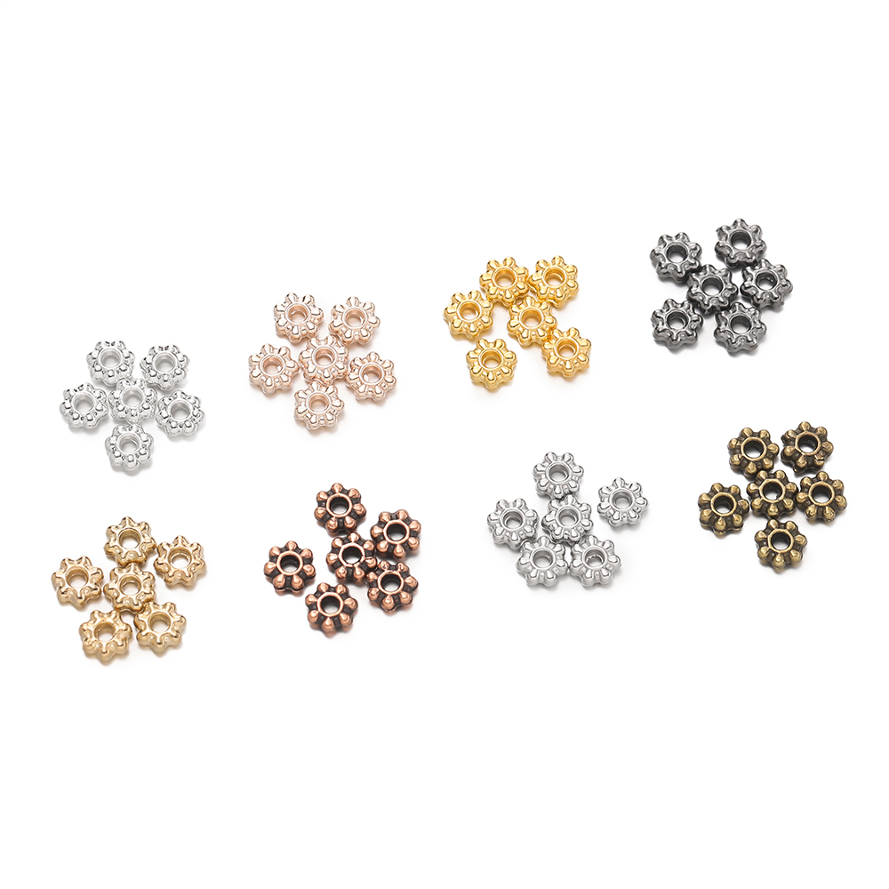 200Pcs 4/6mm Alloy Snowflake B - Flower Supply 리뷰 및 가격