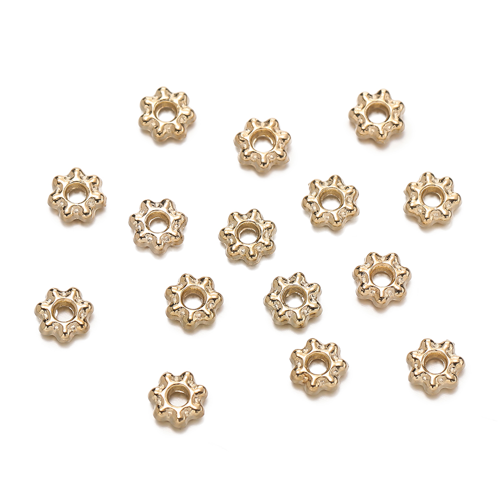 200Pcs 4/6mm Alloy Snowflake B - Flower Supply 리뷰 및 가격