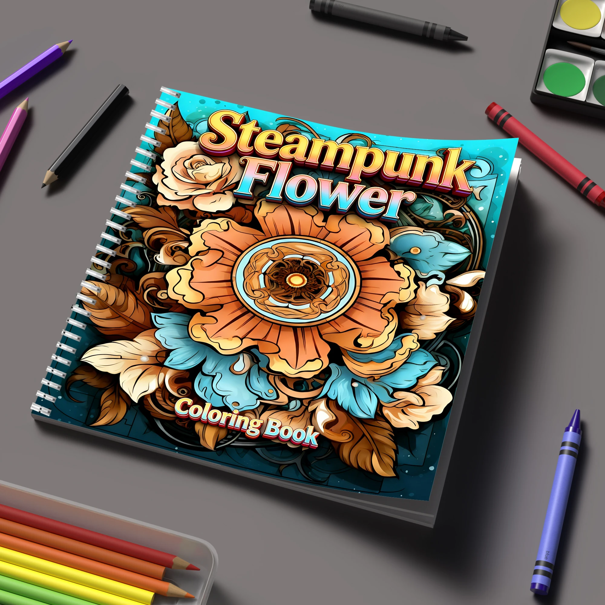 Coloring Book Steampunk Flower - Flower Supply 리뷰 및 가격
