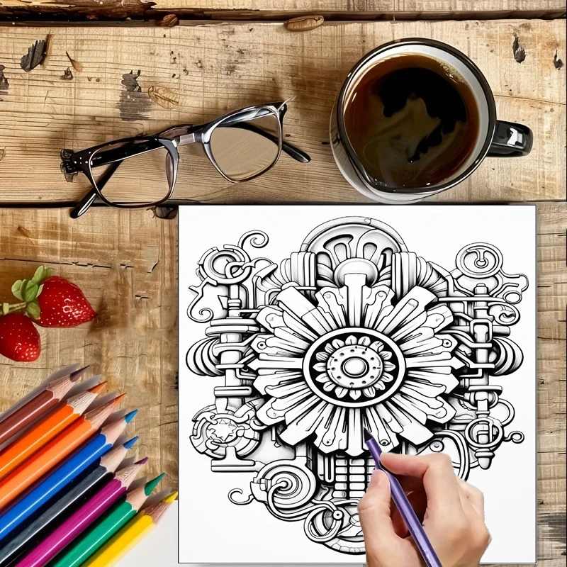 Coloring Book Steampunk Flower - Flower Supply 리뷰 및 가격