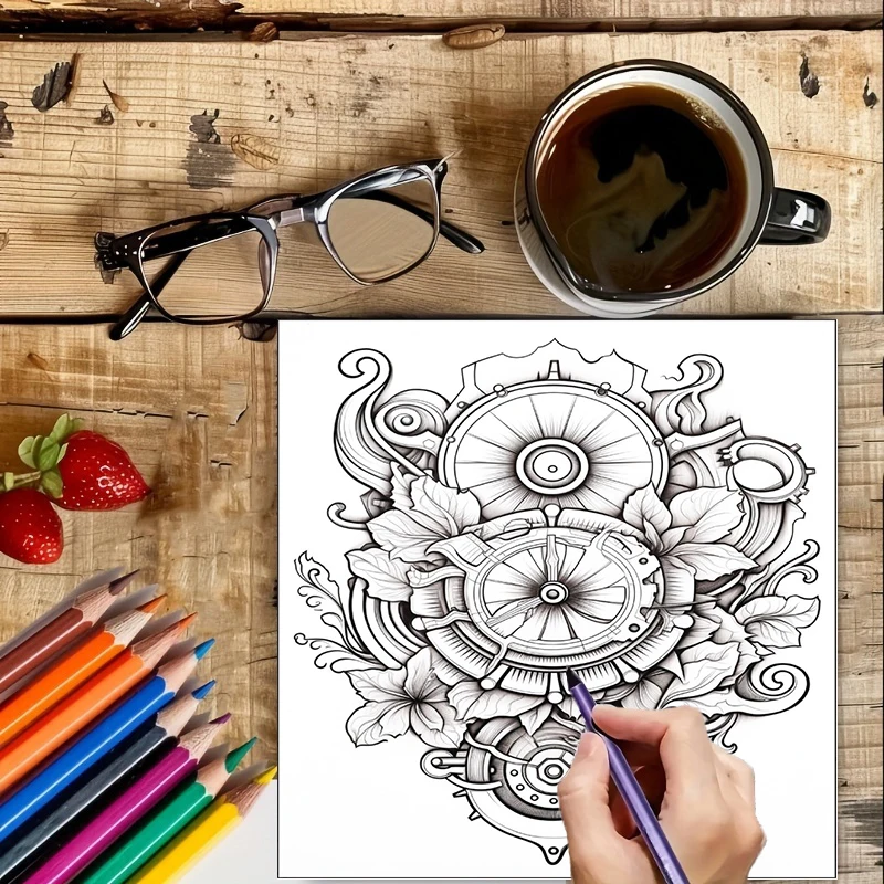 Coloring Book Steampunk Flower - Flower Supply 리뷰 및 가격