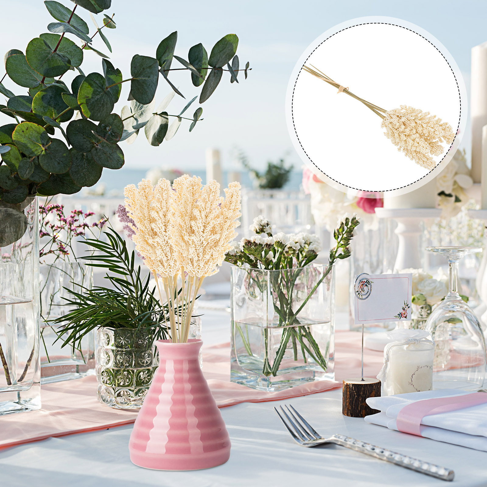 2 Bunches Artificial Wheat Ste - Dried Flower Bunch 리뷰 및 가격