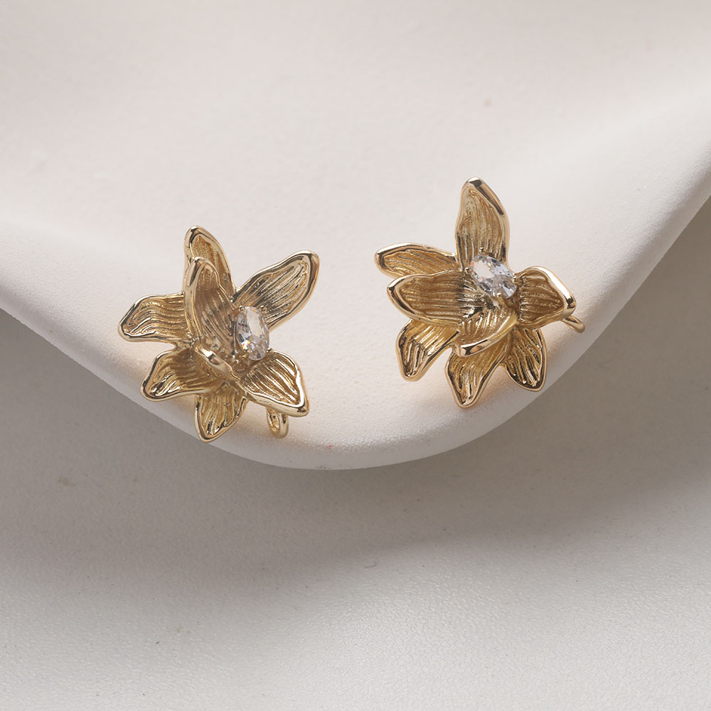 4PCS Dainty Flower Ear Studs E - Flower Supply 리뷰 및 가격