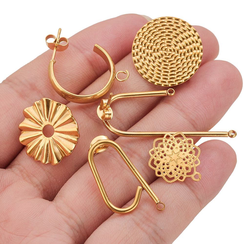 10pcs Stainless Steel Earrings - Flower Supply 리뷰 및 가격