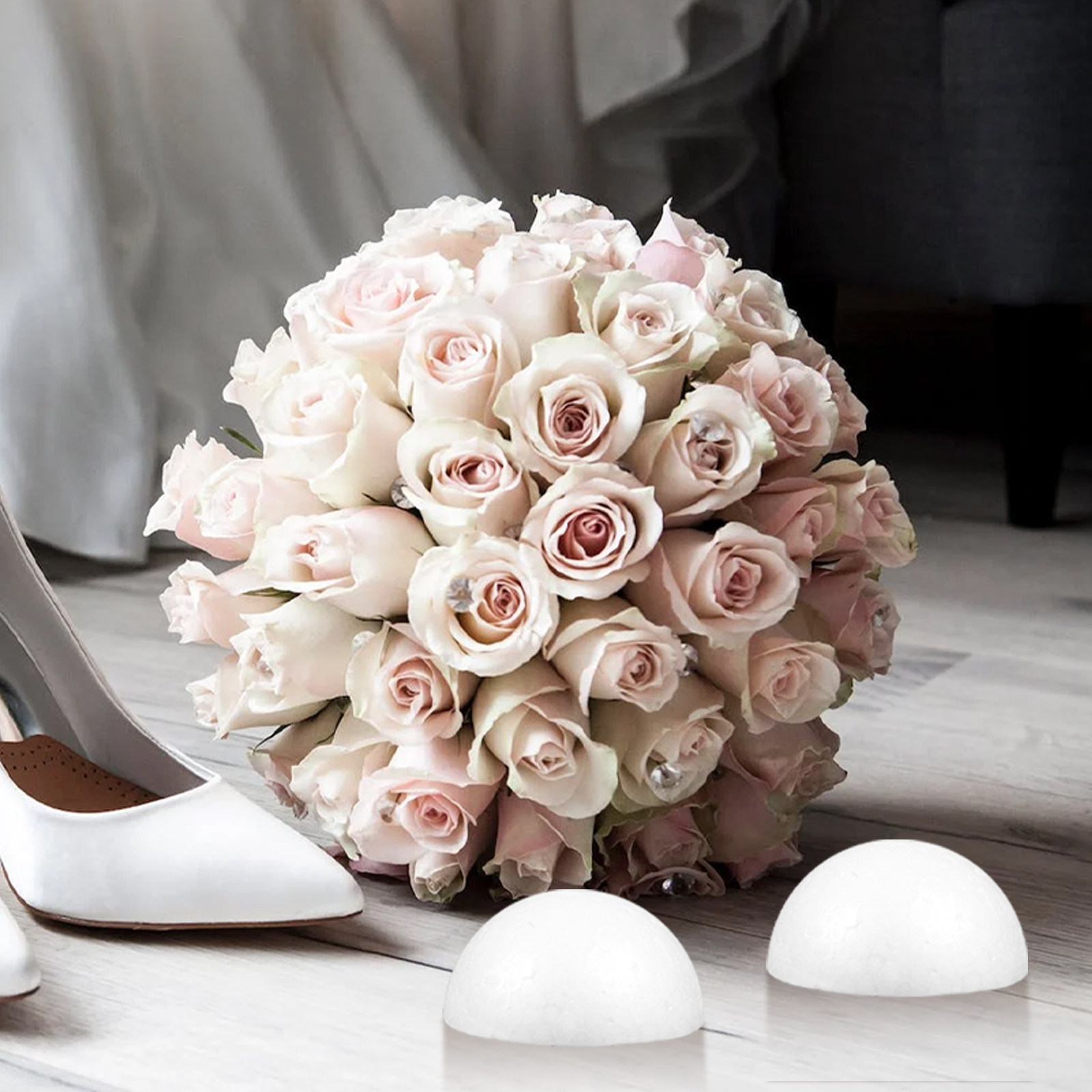 12Pcs Foam Half Balls Unpainte - Bouquet Holder Foam 리뷰 및 가격