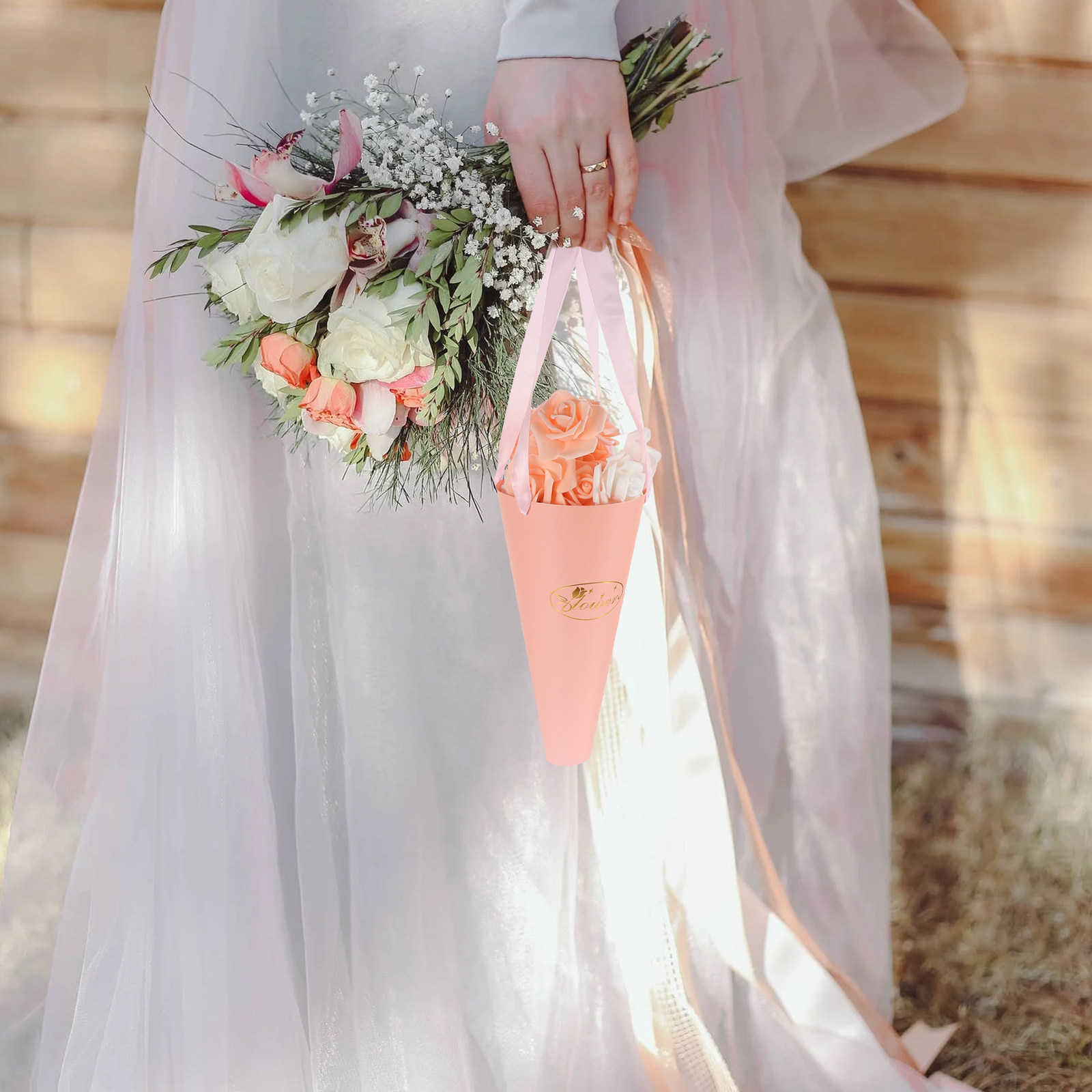 6Pcs Flower Bouquet Bags Chic  - Florist Supply Buckets 리뷰 및 가격