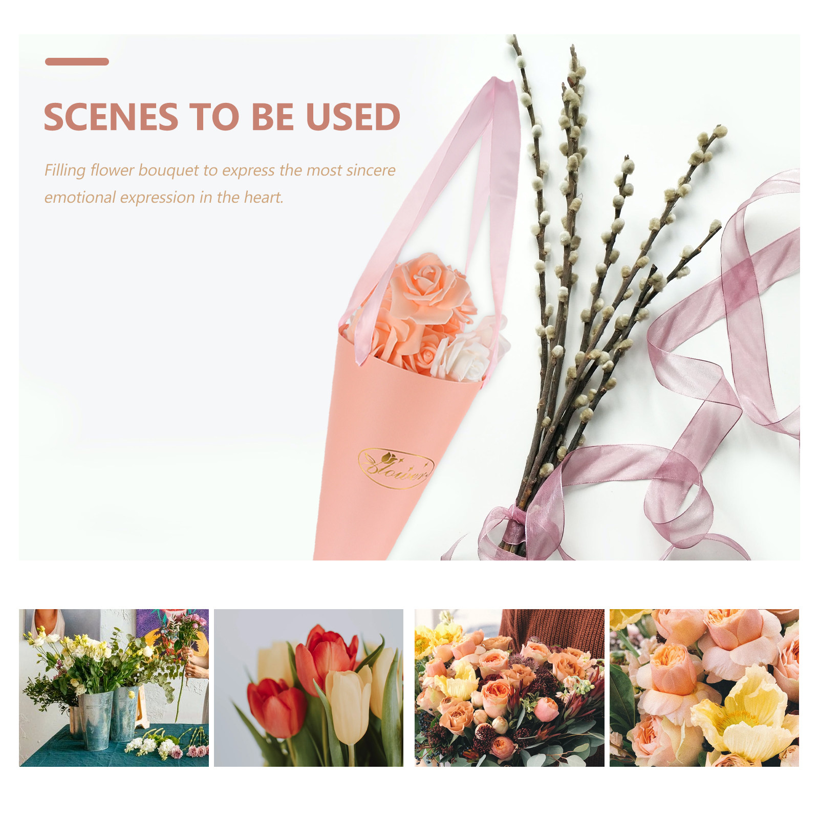 6Pcs Flower Bouquet Bags Chic  - Florist Supply Buckets 리뷰 및 가격
